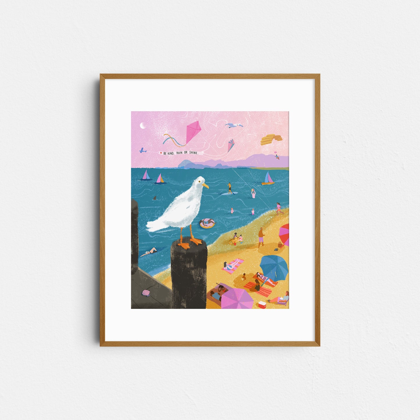 8 x 10 Busy Beach Art Print