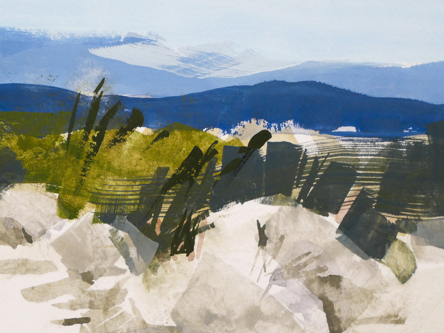 Detail of brushstrokes in painting