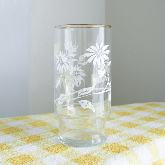 Vintage Floral Tumbler Glasses, Set of 4