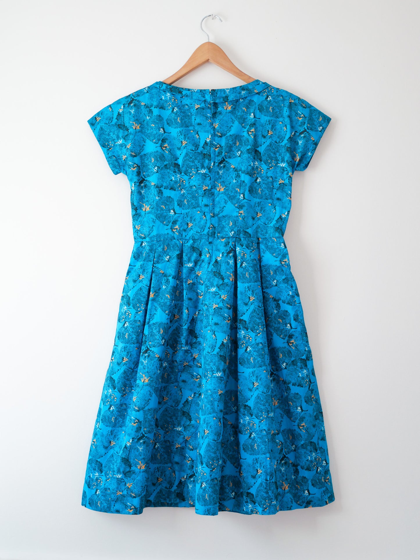 Vintage 60s Cerulean Blue Dress, Size S