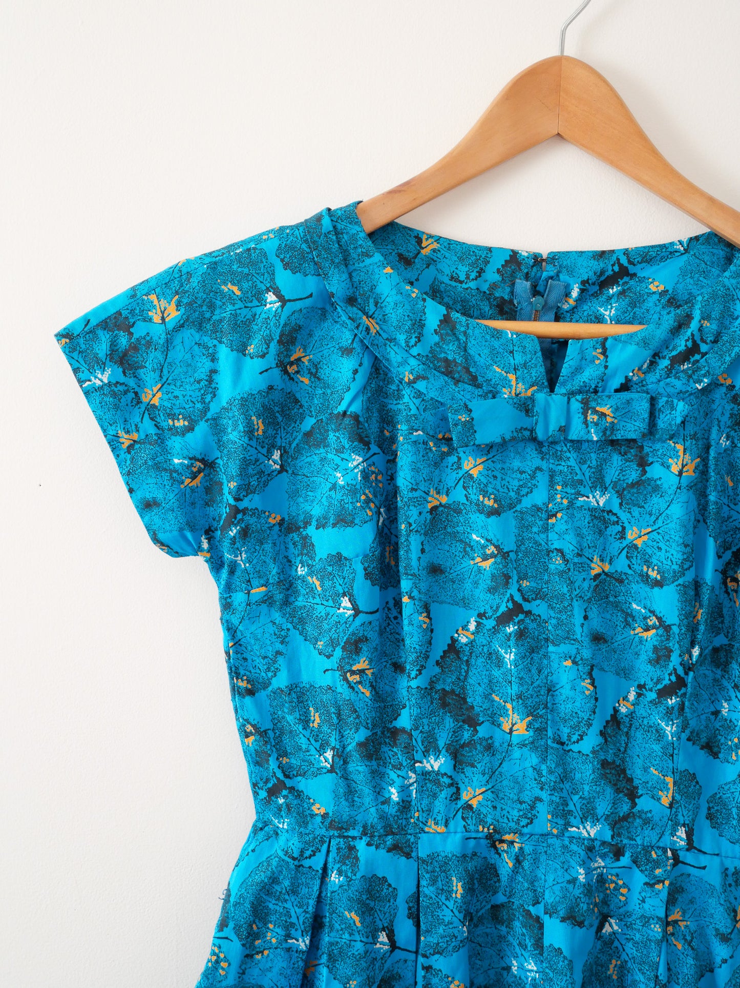 Vintage 60s Cerulean Blue Dress, Size S