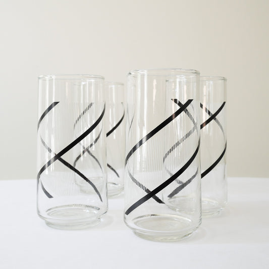 Mid-century Helix Glassware, Set of 4