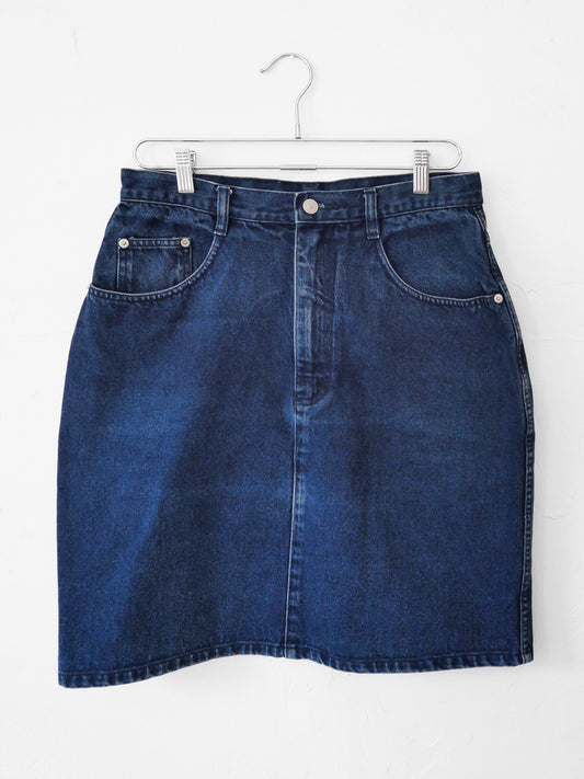 Vintage 90s Denim Skirt, Size M/L