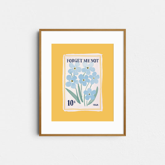 8 x 10 Forget Me Not Art Print