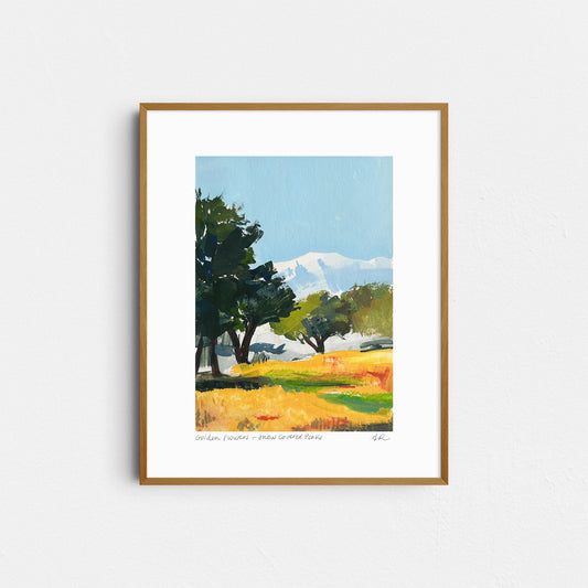 8 x 10 Golden Flowers Art Print