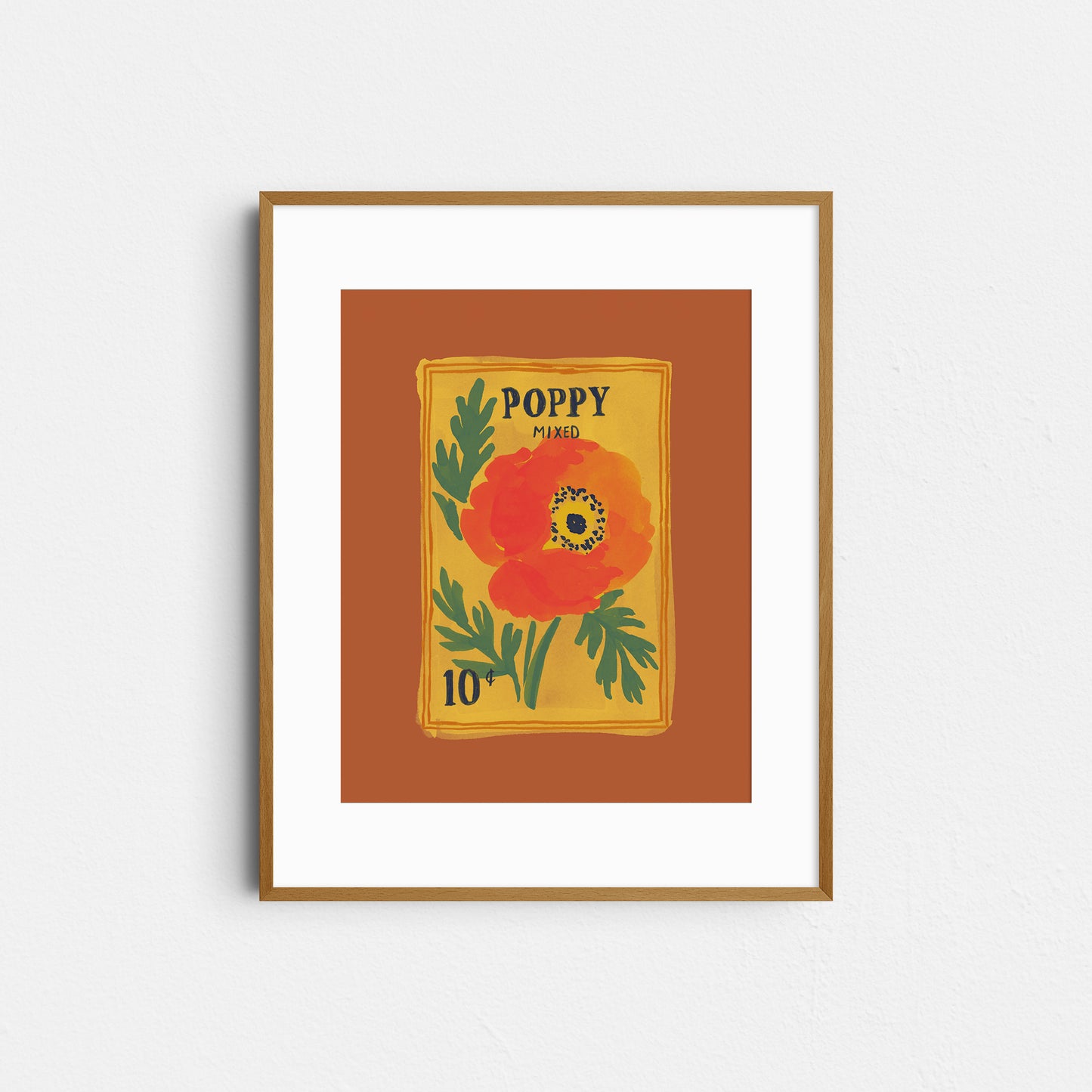 8 x 10 Poppy Art Print