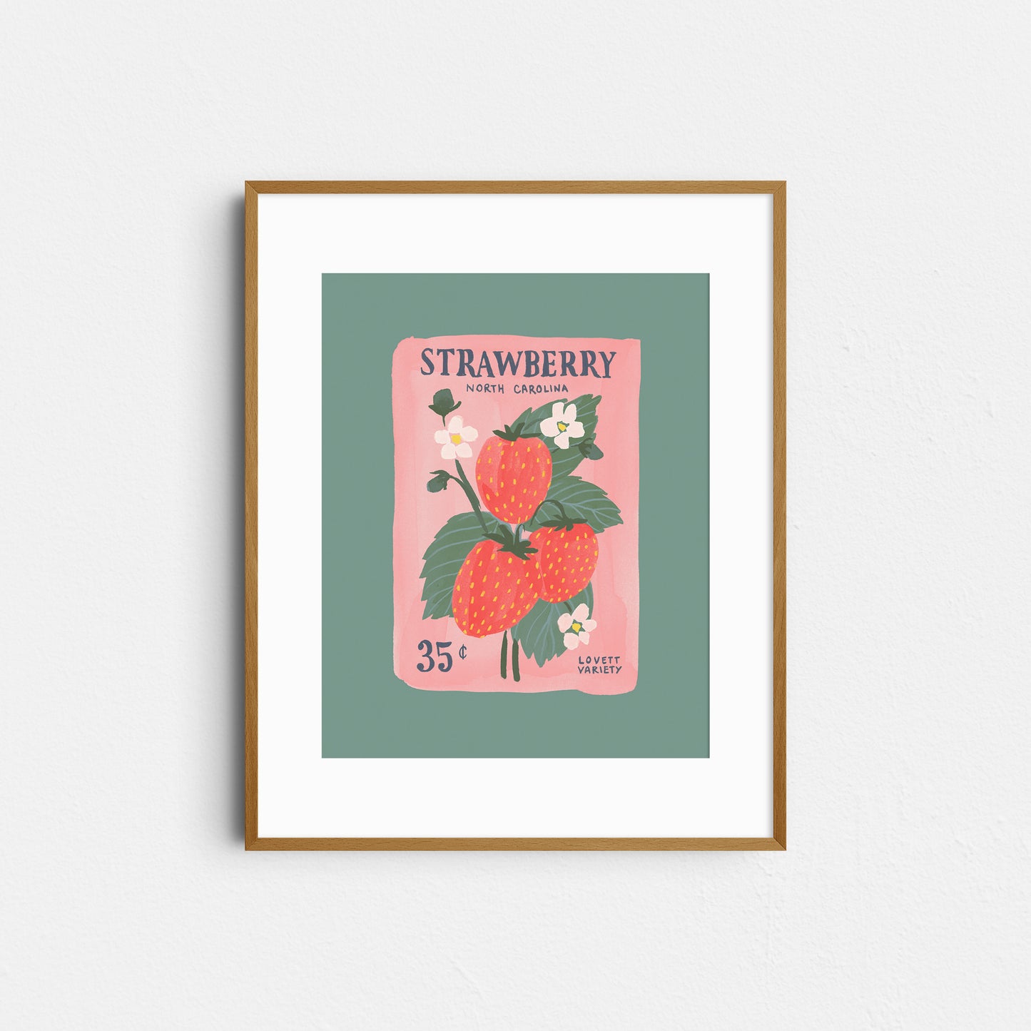 8 x 10 Strawberry Art Print