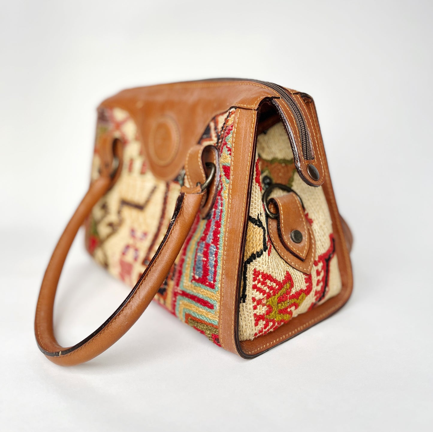 Vintage Nieman Marcus Woven Kilim Handbag