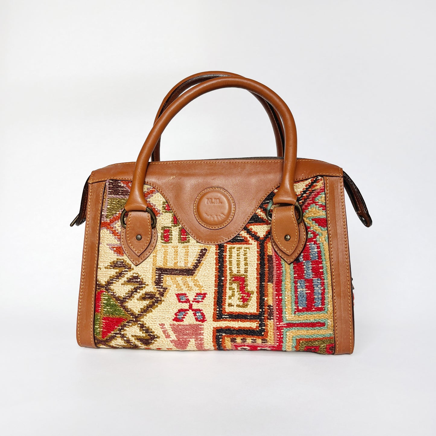 Vintage Nieman Marcus Woven Kilim Handbag