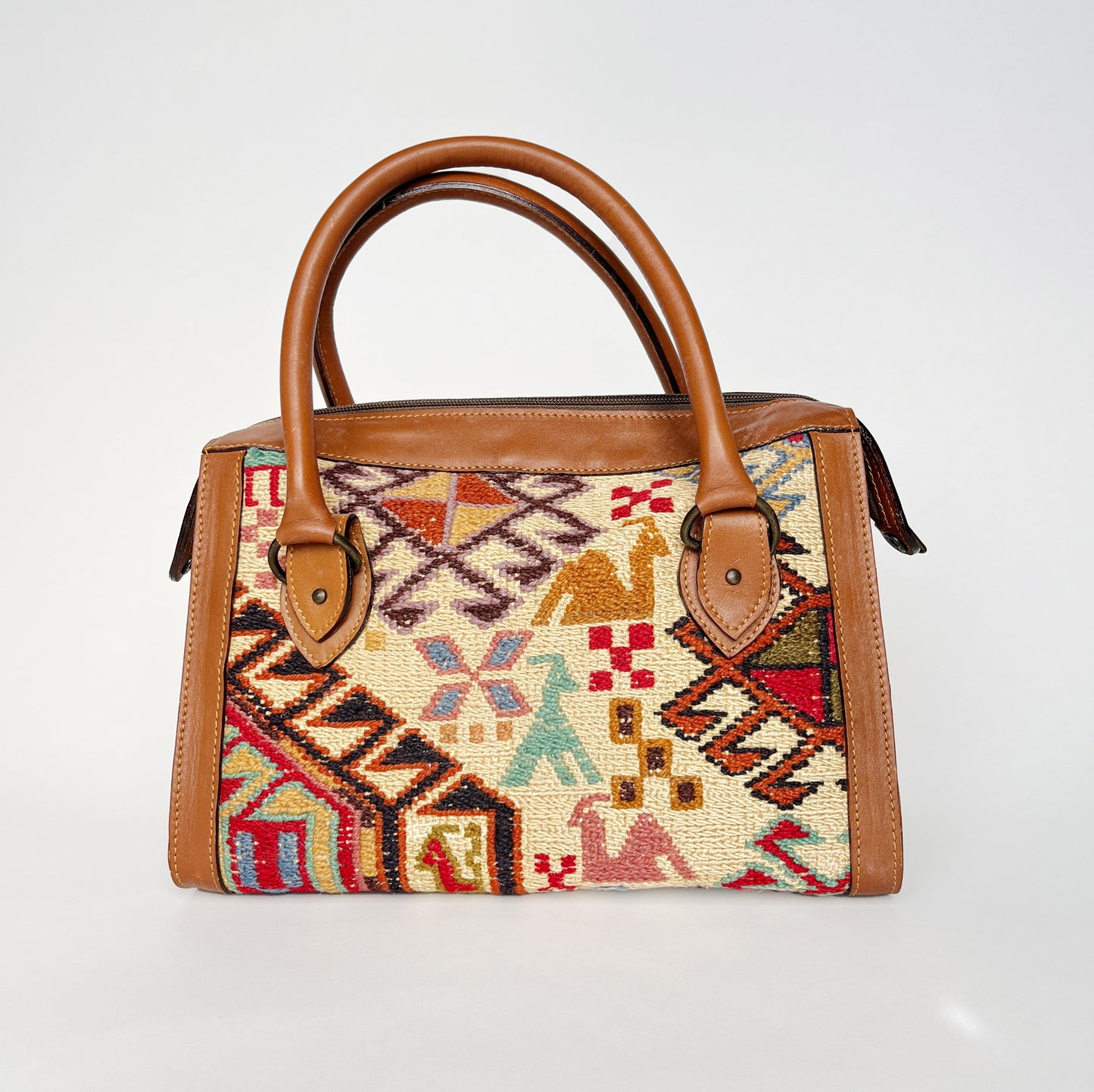 Vintage Nieman Marcus Woven Kilim Handbag