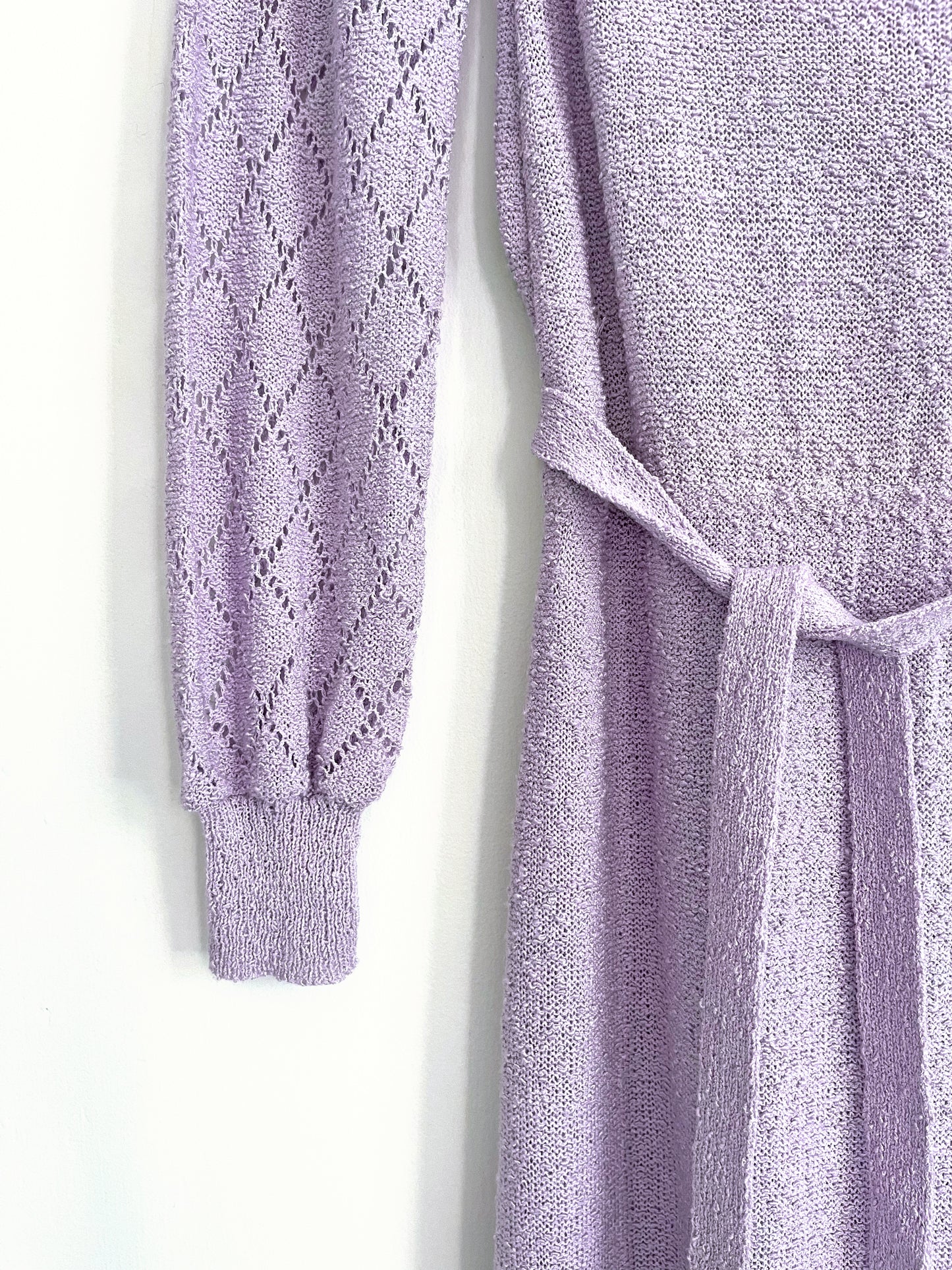 Vintage Knit Lavender Dress, Size S