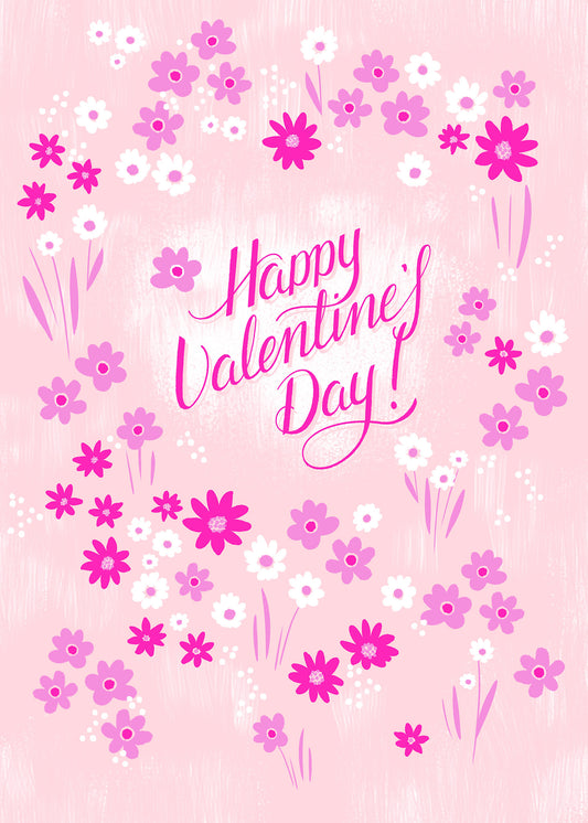 Valentine's Day Flower Field