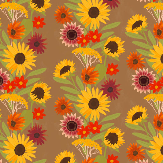Fall Flower Stripe