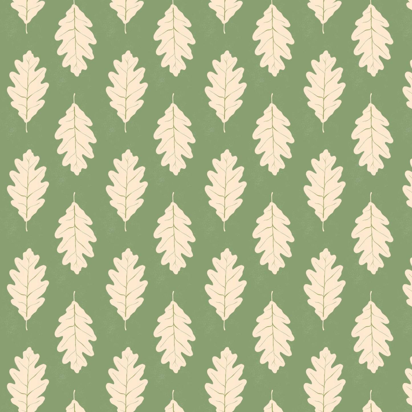 Oak Leaf Print - Green
