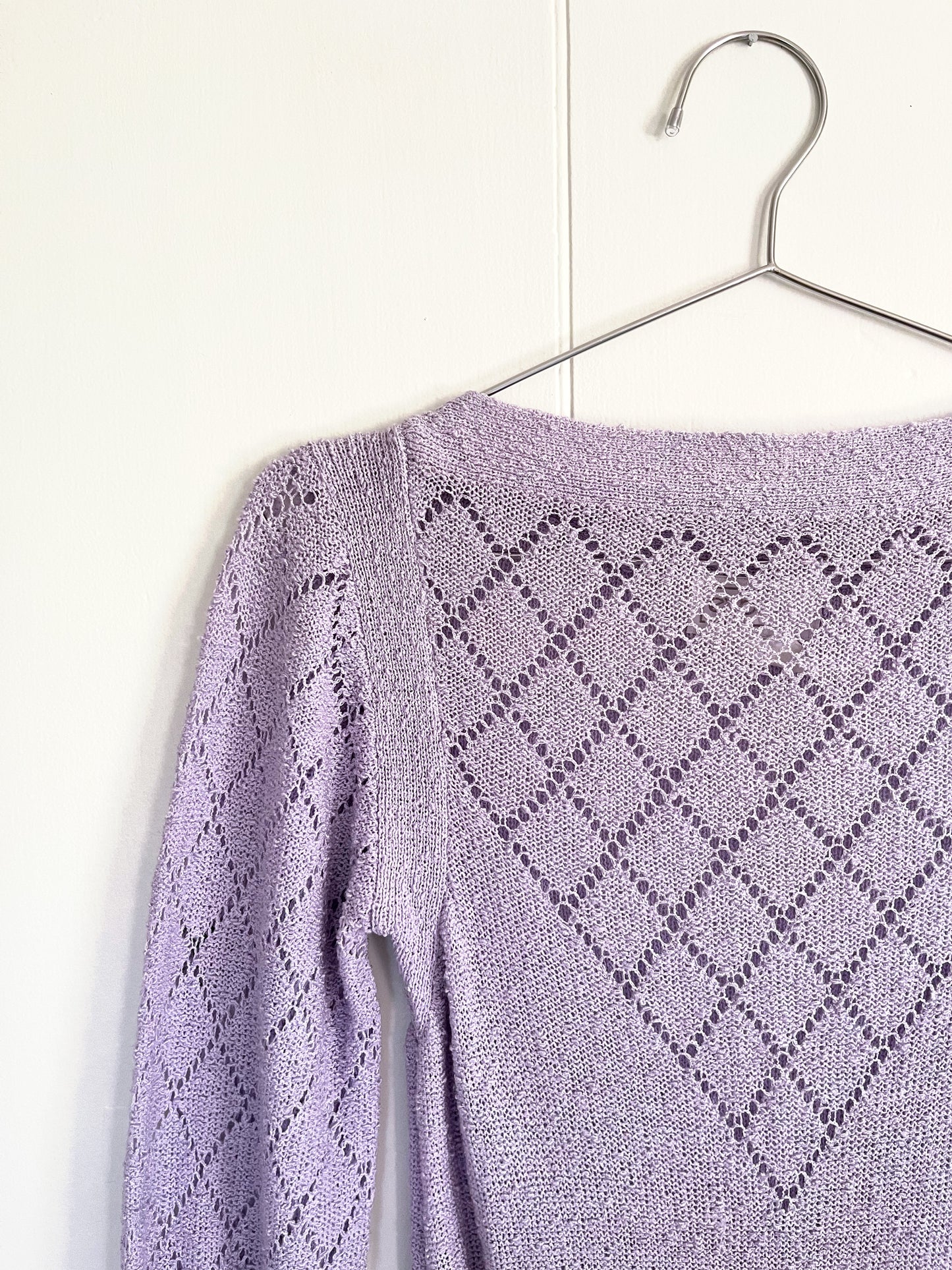 Vintage Knit Lavender Dress, Size S